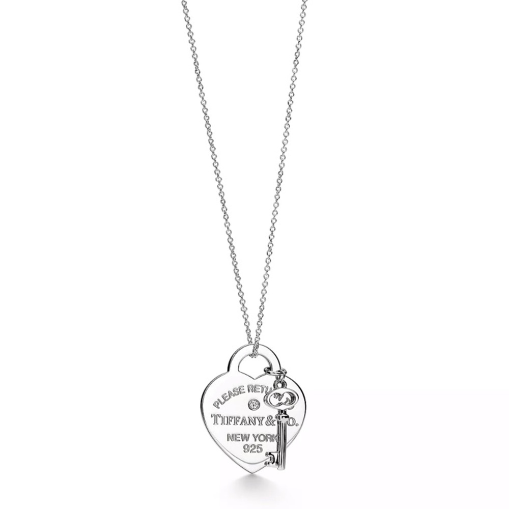 Tiffany & Co Heart Tag and Key Necklace